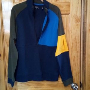 DKNY Fleece cel pocket in sleeve.